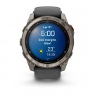 Garmin fēnix 8 Pro – 51 mm, AMOLED Sapphire, titan med grafittfarget/svart silikonrem thumbnail