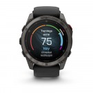 Garmin fēnix 8 Pro – 51 mm, AMOLED Sapphire, Karbongrå DLC-titan med sort/steingrå silikonrem thumbnail
