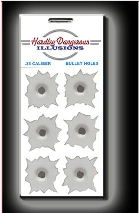 Hardley Dangerous Illusions - Falske kulehull Cal.38, stickers