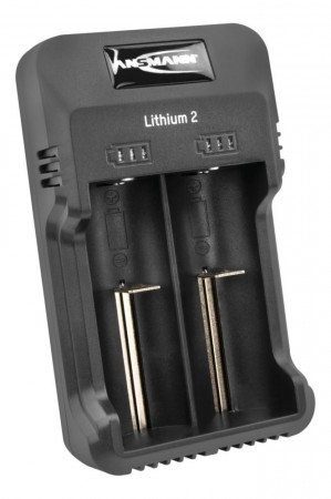 ANSMANN hurtiglader for de aller fleste Litium oppladbare batterier
