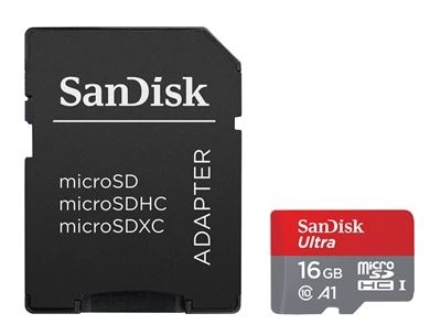 San Disk Micro SDHC 16GB minnekort Class 10
