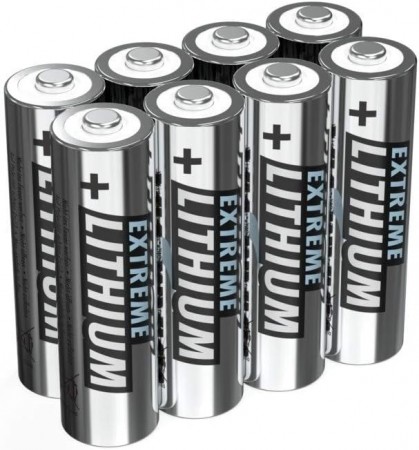 8 stk Litiumbatterier til viltkameraer, +60/-40C