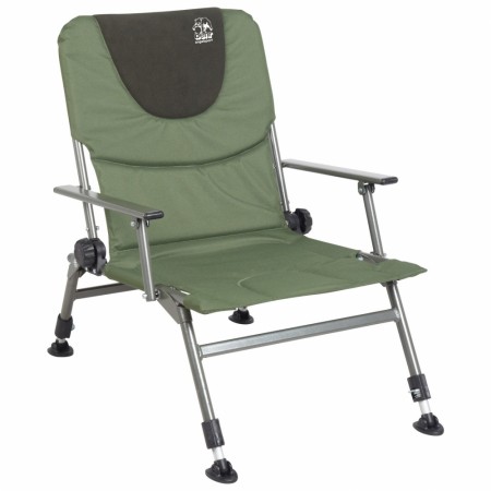 Solid sammenleggbar stol med 4 justerbare ben.