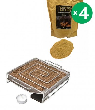 Pro Q Kaldrøygenerator (Originalen) og 4x2 liter trestøv eik