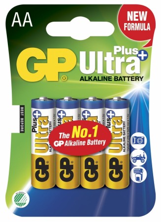 GP Ultra Plus Alkaline AA-batteri, 4pk