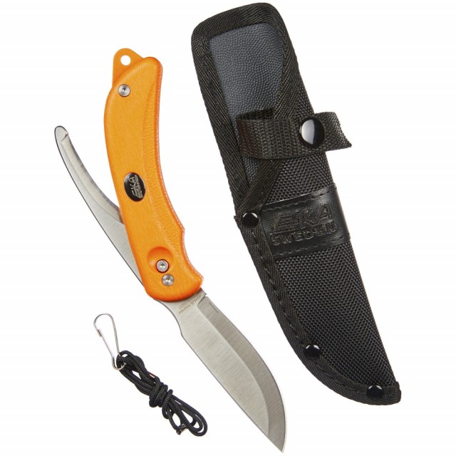 EKA Original Swingblade G3 Orange Jaktkniv med knivslire, bukåpner og stropp
