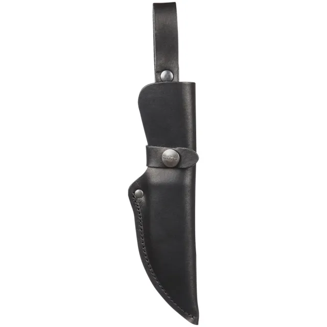 Håndlaget knivslire i ekte lær til Eka Swingblade, leddet beltehempe
