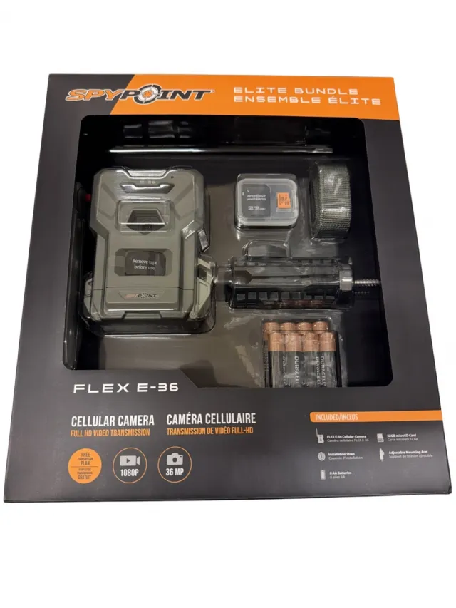 SpyPoint FLEX E-36 Viltkamera Elite Bundle!