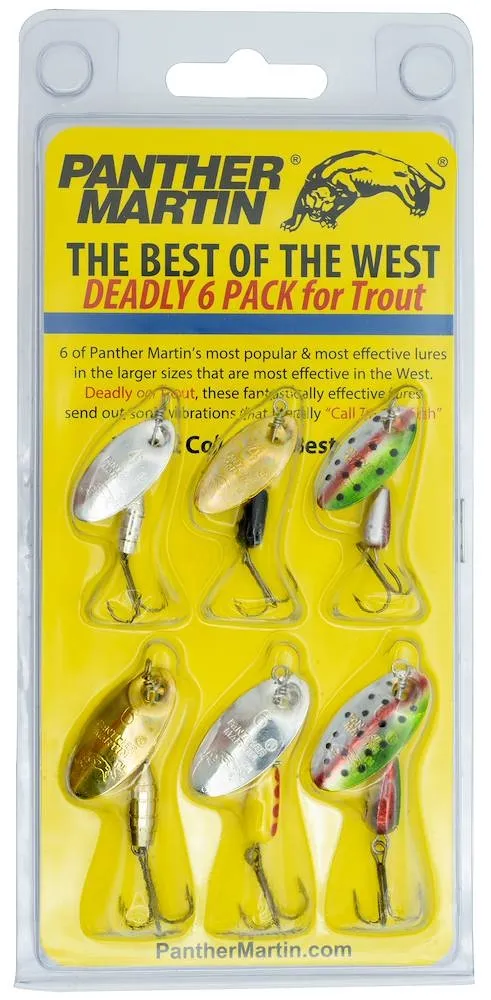 Panther Martin The Best Of The West Deadly 6 pack for trout